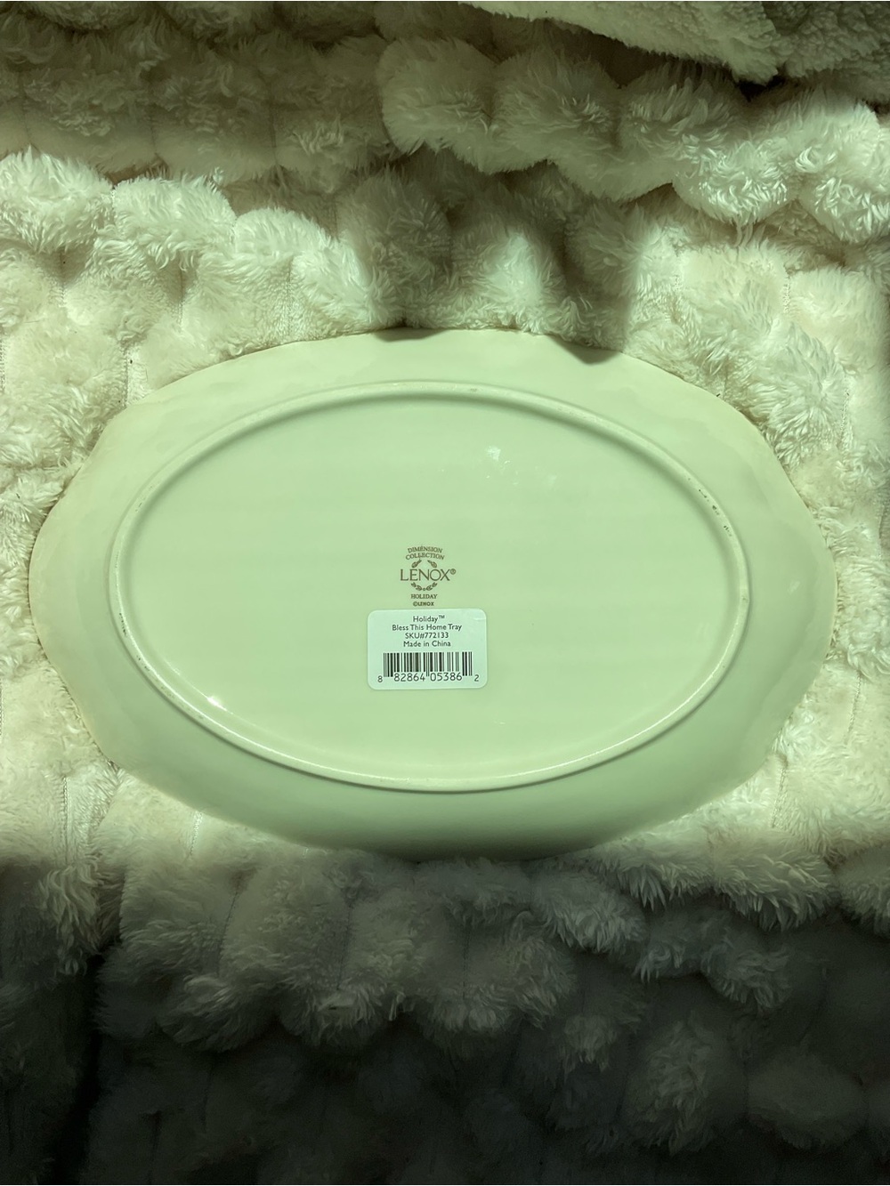 NWT Lenox Cream Oval Serving Platter with Gold Trim - Picture 4 of 6